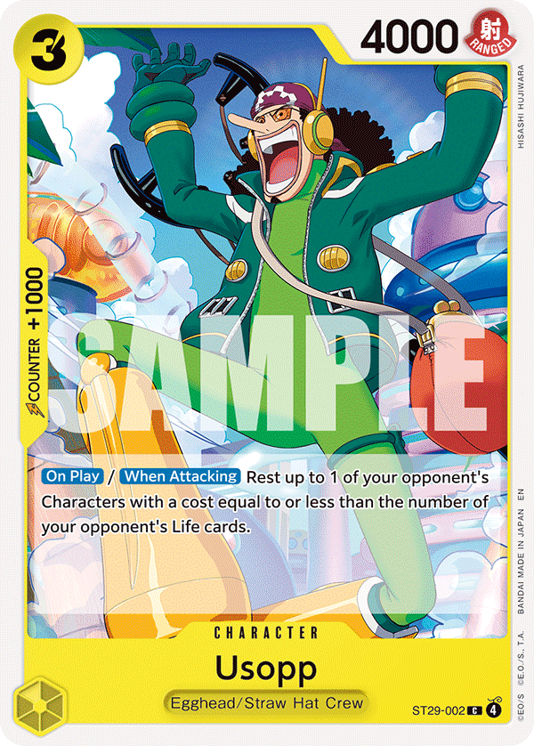 Carte Usopp ST29-002 Common — One Piece TCG ST-29 (Bandai)