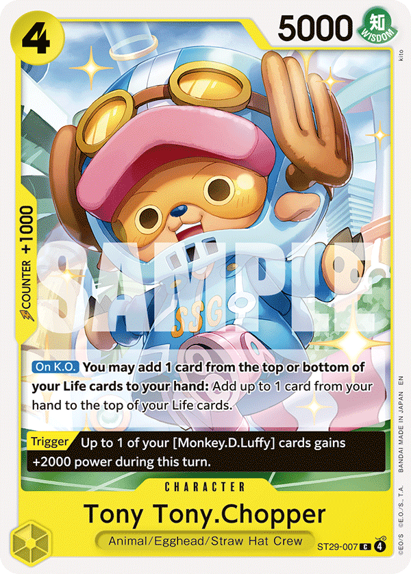 Carte Tony-Tony Chopper ST29-007 Common — One Piece TCG ST-29 Starter Deck: Egghead (Bandai)