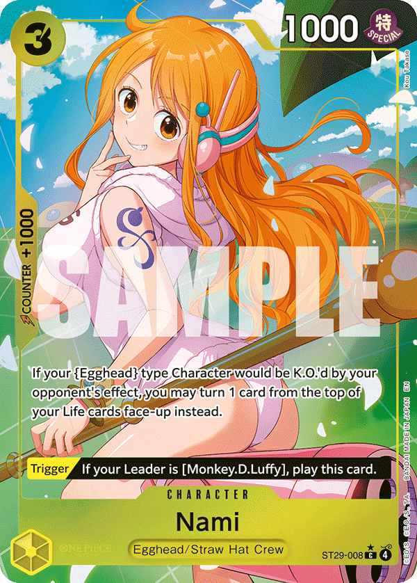Carte Nami ST29-008_p1 Common Alt Art — One Piece TCG ST-29 Starter Deck: Egghead (Bandai)