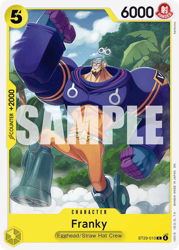 Carte Franky ST29-010 Common — One Piece TCG ST-29 Starter Deck: Egghead (Bandai)