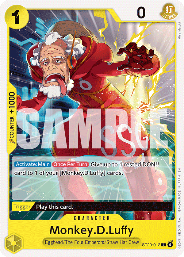 Carte Monkey D. Luffy ST29-012 Common — One Piece TCG ST-29 Starter Deck: Egghead (Bandai)