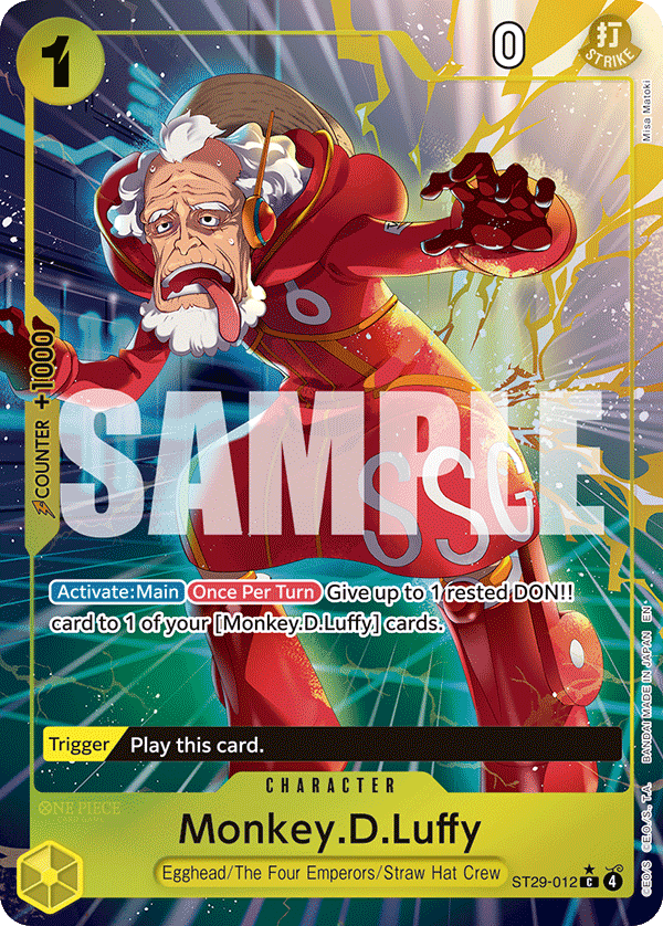 Carte Monkey D. Luffy ST29-012_p1 Common Alt Art — One Piece TCG ST-29 Starter Deck: Egghead (Bandai)