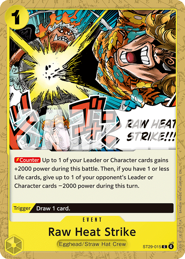 Carte Saignant Strike ST29-015 Common — One Piece TCG ST-29 Starter Deck: Egghead (Bandai)
