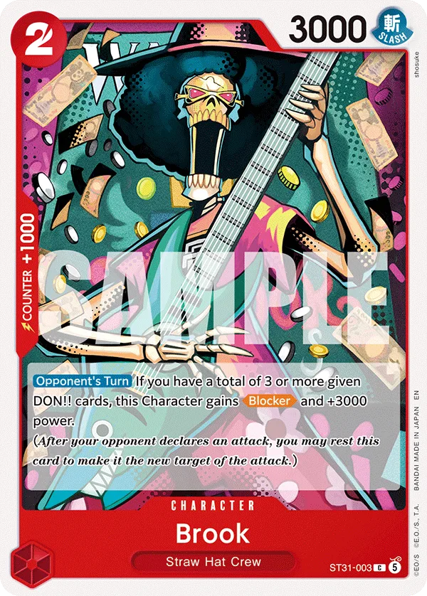 Carte Brook ST31-003 Common — One Piece TCG ST-31 STARTER DECK -RED Monkey.D.Luffy- (Bandai)