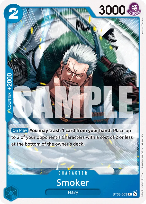 Carte Smoker ST33-003 Common — One Piece TCG ST-33 STARTER DECK -BLUE Kuzan- (Bandai)