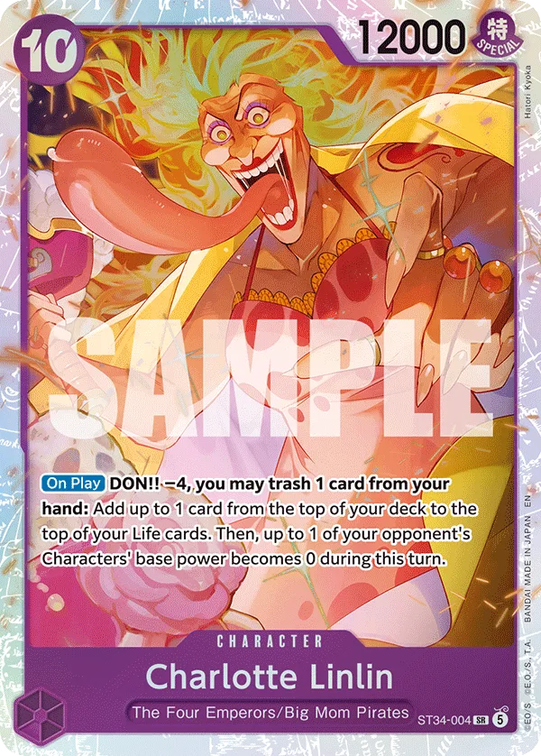 Carte Charlotte Linlin ST34-004 Super Rare — One Piece TCG ST-34 (Bandai)
