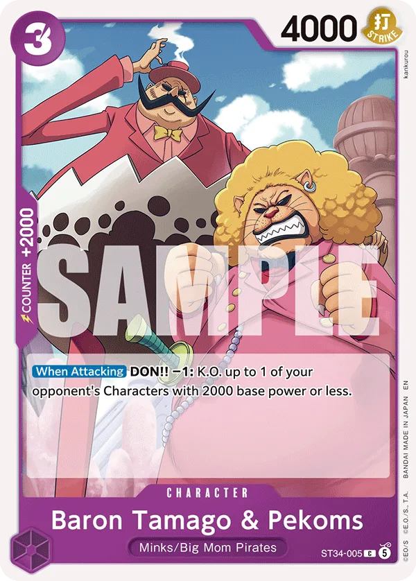 Carte Baron Delœuf et Pekoms ST34-005 Common — One Piece TCG ST-34 (Bandai)