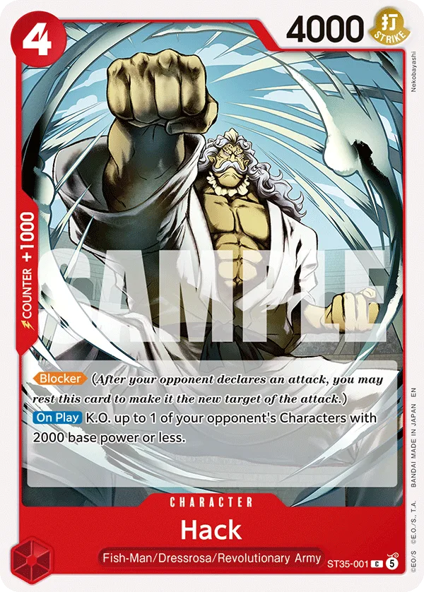 Carte Hack ST35-001 Common — One Piece TCG ST-35 (Bandai)