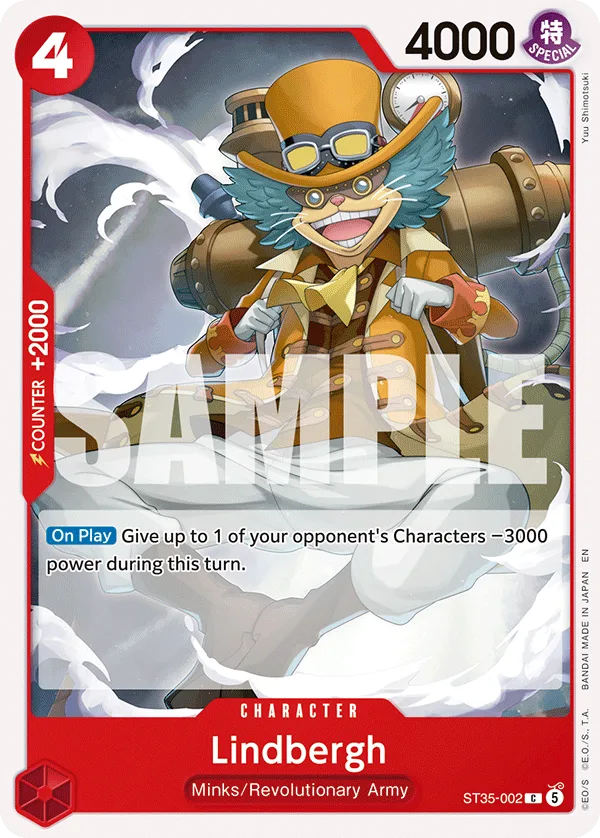 Carte Lindbergh ST35-002 Common — One Piece TCG ST-35 (Bandai)