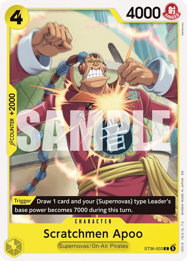 Carte Scratchmen Apoo ST36-003 Common — One Piece TCG ST-36 (Bandai)