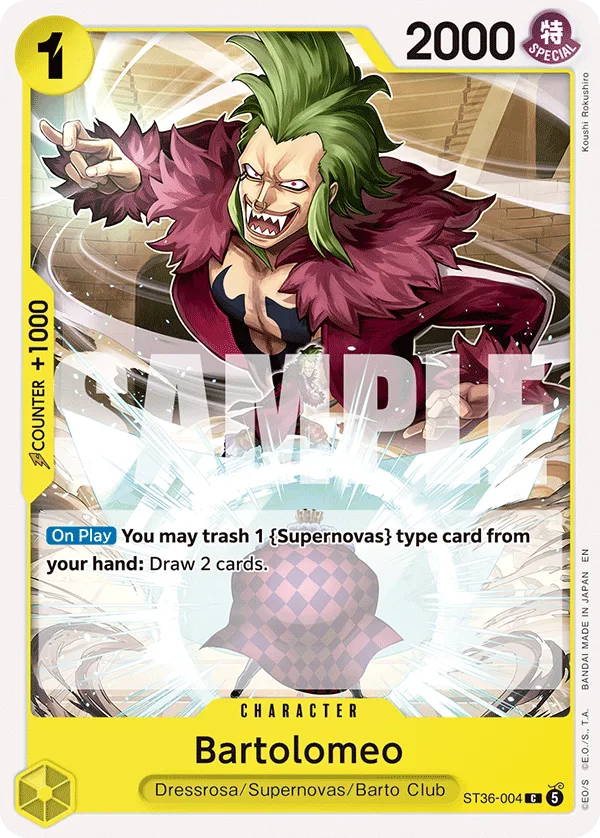 Carte Bartolomeo ST36-004 Common — One Piece TCG ST-36 (Bandai)