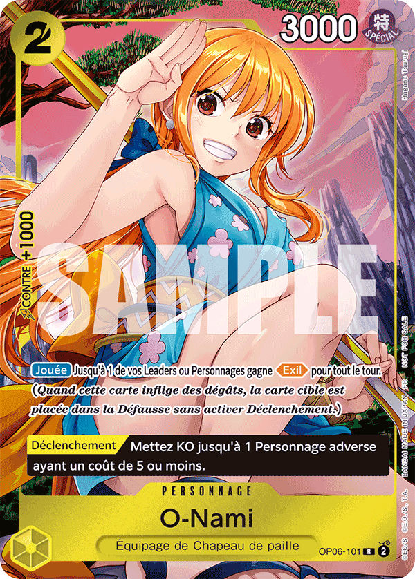 Carte O-Nami OP06-101_anniv1fr Rare Alt Art — One Piece TCG OP-06 Wings of the Captain (Bandai)