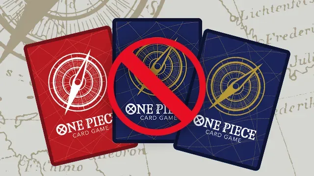 Bannière officielle Banned/Restricted de la banlist One Piece Card Game d'octobre 2026, qui bannit le Leader Dracule Mihawk OP14-020
