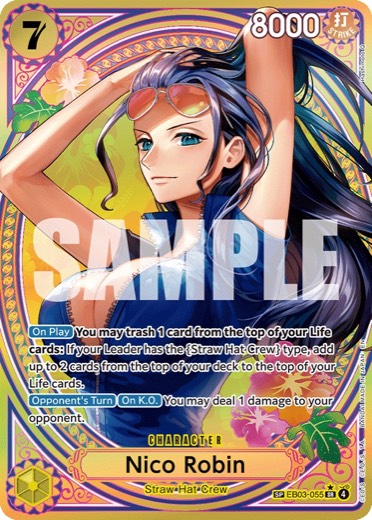 Nico Robin SP EB03-055 Heroines Edition, la carte la plus chère du premier set Heroines