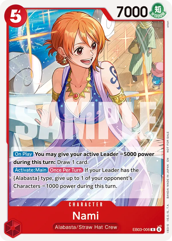 Carte promo EB03-006 Nami du Heroines Battle Vol.2, version remise à chaque participant