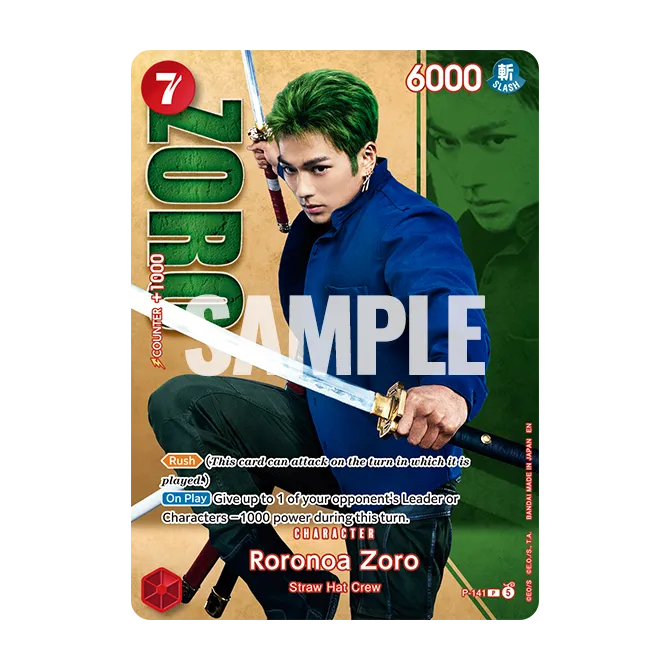 Carte P-141 Roronoa Zoro Live Action Edition vol.2, Mackenyu en Zoro