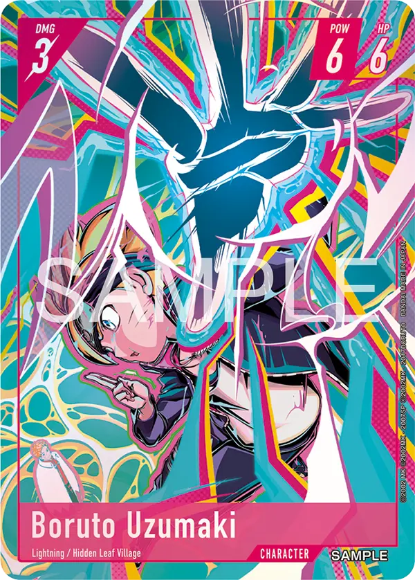 Carte Boruto Uzumaki du NARUTO CARD GAME, attribut Foudre