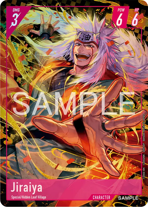 Carte Jiraiya du NARUTO CARD GAME, village caché de Konoha